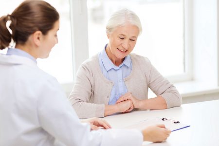 Woman learning about Medicare options