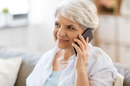 Older Woman on Phone for Medicare