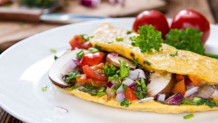 Healthy omelet breakfast