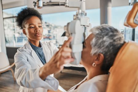 Patient eye exam